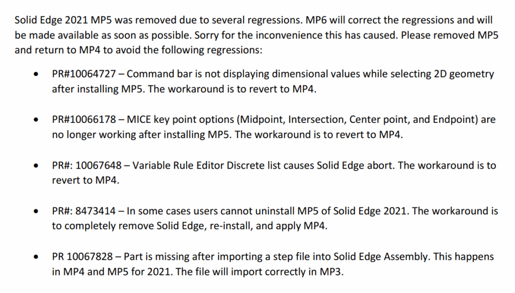 Solid Edge mp5_remove